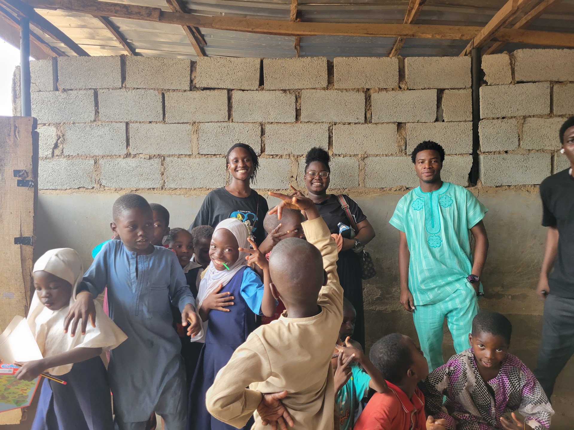 Jed Child Trust volunteers with children at IDP Outreach