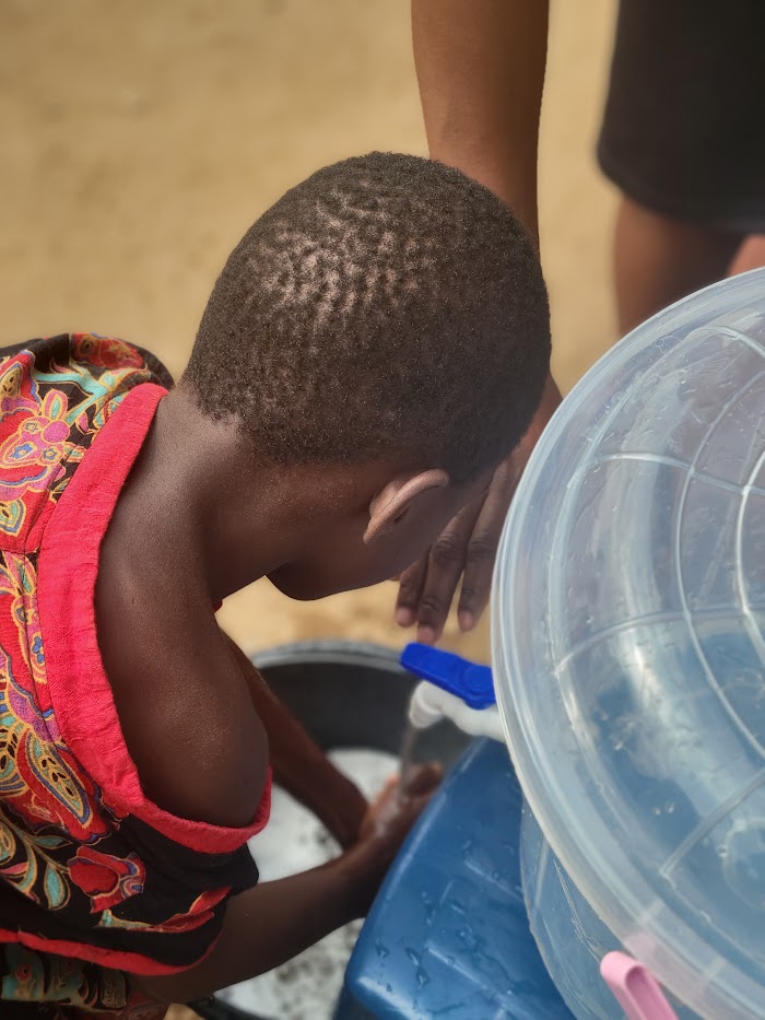 Handwashing station at IDP Outreach