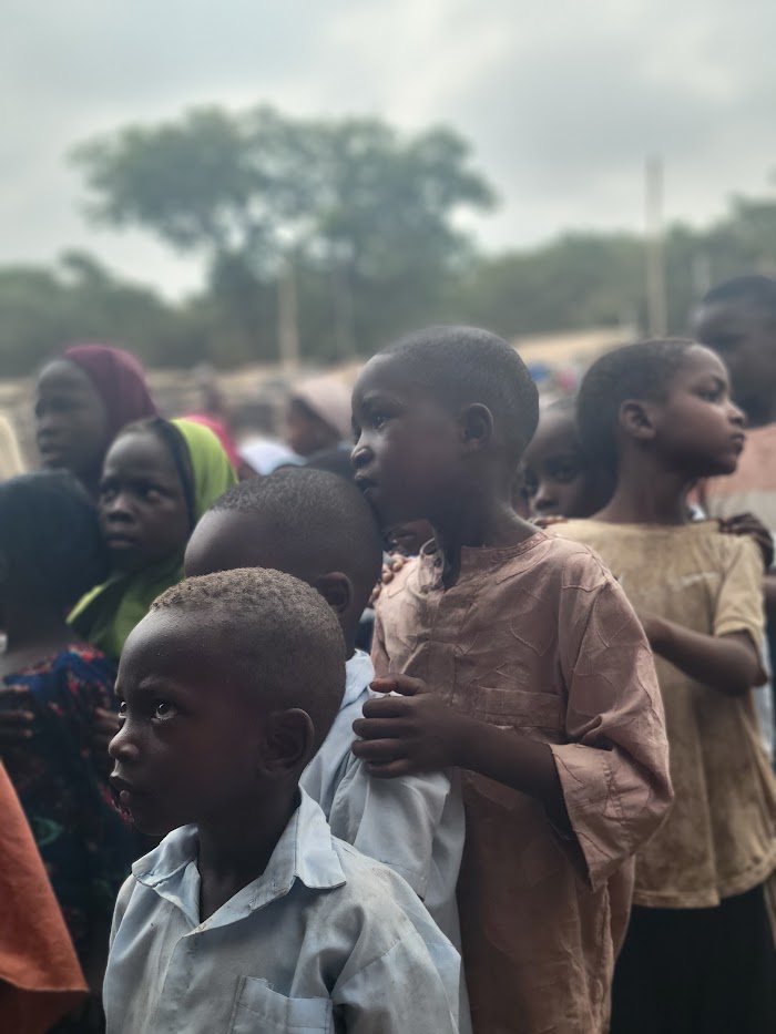 Children gathered at IDP Outreach
